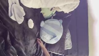 No alcanzamos a poner la pelicula que ya le estaba chupando la  