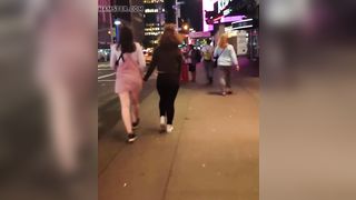Teen lesbians walking the streets