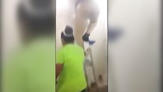 Caught in the toilet