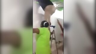 Caught in the toilet