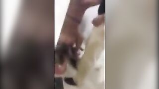 Caught in the toilet