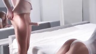 Horny Lesbian Strapless Dildo