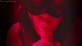 Burning excitement: Sucking Jock in Red Light