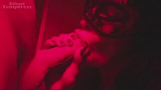 Burning excitement: Sucking Jock in Red Light