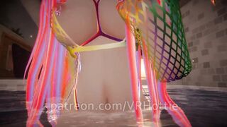 Servitude Raver Teat Piercings Humps Rides With Bone In The Pool Pov Lap Dance