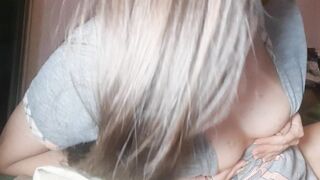 Early grey morning erotic show