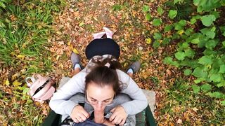 TEEN NEARLY CAUGHT SUCKING SCHLONG IN PUBLIC PARK - FACIAL
