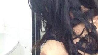 I masturbate online for my neighbour in the shower.