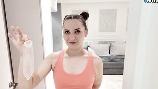 My hawt stepsister forgot cock rubber after sex with her boyfriend