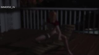 Jill Valentine spies on a hawt angel publicly screwing butt with a sex tool (Sound) - Part three