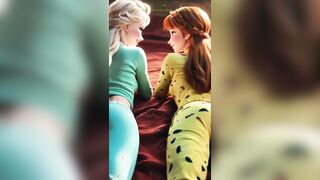 Anna and Elsa share a quiet night jointly, their pajamas glowing softly below the dim light. The sisters of Arendelle disclose a delicate, hidden pont of time beyond the snow…