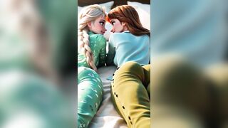 Anna and Elsa share a quiet night jointly, their pajamas glowing softly below the dim light. The sisters of Arendelle disclose a delicate, hidden pont of time beyond the snow…
