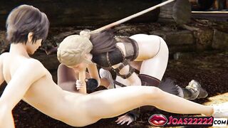 Viking Hentai Gal – POV Sitting Tugjob, Sloppy Fellatio & Throat Jizz flow In CG Manga Animation