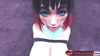 Breasty Catgirl Anime CG – Public Breast Massage, Dildo Masturbation and Pussylicking Climax