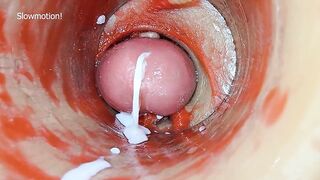Camera Inside Unfathomable Twat Captures Dose Cumshot of Jizz ASMR