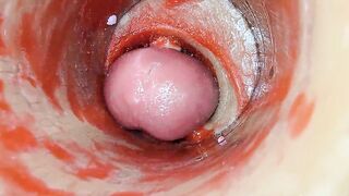 Camera Inside Unfathomable Twat Captures Dose Cumshot of Jizz ASMR