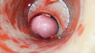Camera Inside Unfathomable Twat Captures Dose Cumshot of Jizz ASMR