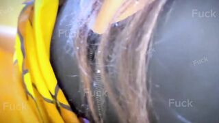 Oriental Ethnicity Large Booty & Massive Breasts Maid Clean Centre East Office Room. Boss Saw & Masturbat