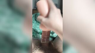 eighteen Virgin with fake cunt toy!