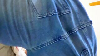 After Office The eighteen Year Old Plump Teen Hotty gets Sexually excited in Jeans! Can u Bang Her Round plump Booty?