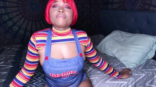 Super Sexy Snatch play for Halloween as a Chucky Doll