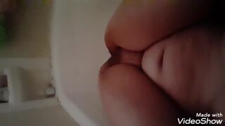 Amateur sweetheart pissing on herself at allies abode
