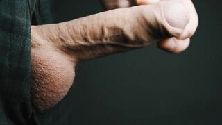 Thick spunk fountain in 4K slow motion. Masturbating my large veiny Swedish wang. Uncut and natural foreskin.