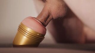 Swedish chap gently bangs his fleshlight
