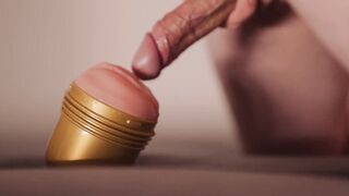 Swedish chap gently bangs his fleshlight