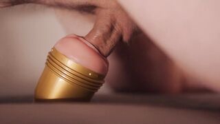 Swedish chap gently bangs his fleshlight