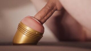 Swedish chap gently bangs his fleshlight