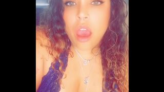 Large natural titties British playgirl, tit stroke with giant sex tool and then bangs herself hard!