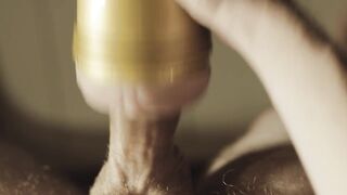 Large white cock banging fleshlight POV [4K High Quality]