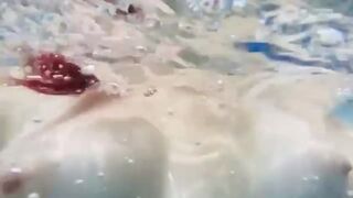 pov boobs underwater in slow motion