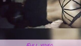 Real homemade slender black backshots creampie