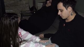 Luchiibb bangs her boyfriend's most good ally next to the chunky cuckold! CREAMPIE - Knock Knock Club