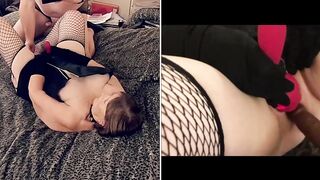 Older granny enjoys an around the world bang