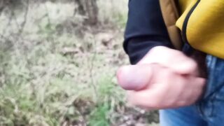 Anybody can watch me! Cum and pee outdoors