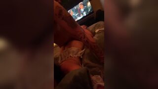 Latin babe in Underware with facial at the end