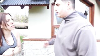 Divorced tradwife hungry for shlong pays the plumber with her constricted snatch