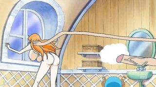 Luffy screws Nami's arsehole