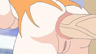 Luffy screws Nami's arsehole