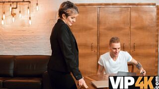 TUTOR4K. Sex with man is inappropriate but trainer can't resist having it