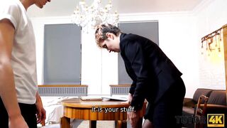 TUTOR4K. Sex with man is inappropriate but trainer can't resist having it