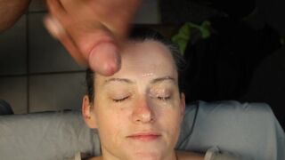 Biggest cum blast in my banging face