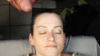 Biggest cum blast in my banging face