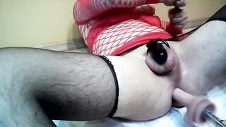 Sissy use screw machine from 0 to 100