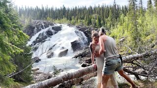 We came to watch the waterfall but stayed for this - RosySky 4k 60fps