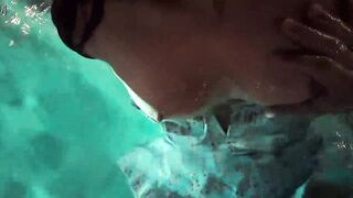 chick in costume gets in the water to screw