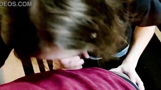 Lesbo roommate sucks wang for rent